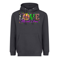 Smoke love mardi gras fleur de lis sunflower leopard and beads Heavyweight Hoodie - Artiststas