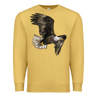Antique Gold White Headed Eagle Premium Sweatshirt - LillyAllenDesigns