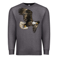 Charcoal Heather White Headed Eagle Premium Sweatshirt - LillyAllenDesigns