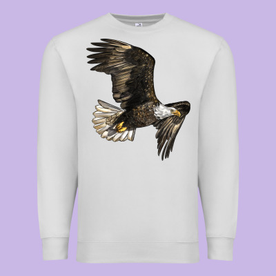 White Headed Eagle Premium Sweatshirt Designed By Lillyallendesigns