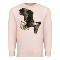 Pale Pink White Headed Eagle Premium Sweatshirt - LillyAllenDesigns