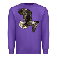 Purple White Headed Eagle Premium Sweatshirt - LillyAllenDesigns