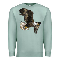 Seafoam White Headed Eagle Premium Sweatshirt - LillyAllenDesigns