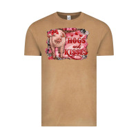 Vintage Camel Valentines Day Pig Hogs And Kisses Vintage Tee - RanaPortraitStore