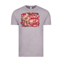 Vintage Zinc Valentines Day Pig Hogs And Kisses Vintage Tee - RanaPortraitStore