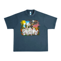 Midnight Navy easter farm with bunnies Urban Heavy Tee - RanaPortraitStore