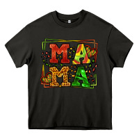 Asphalt juneteenth leopard frame mama Mother's Day Heavy Core Tee - LillyAllenDesigns