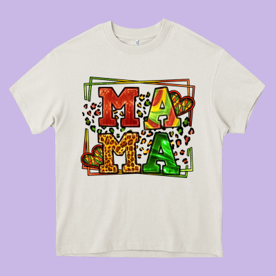 Juneteenth Leopard Frame Mama Mother's Day Heavy Core Tee Designed By Lillyallendesigns