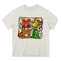 Cream juneteenth leopard frame mama Mother's Day Heavy Core Tee - LillyAllenDesigns