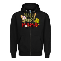 Black ballpark mama Zipper Hoodie - JahusDesignShop