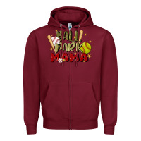 Burgundy ballpark mama Zipper Hoodie - JahusDesignShop
