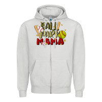 Dove Grey ballpark mama Zipper Hoodie - JahusDesignShop