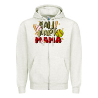 Oatmeal Heather ballpark mama Zipper Hoodie - JahusDesignShop