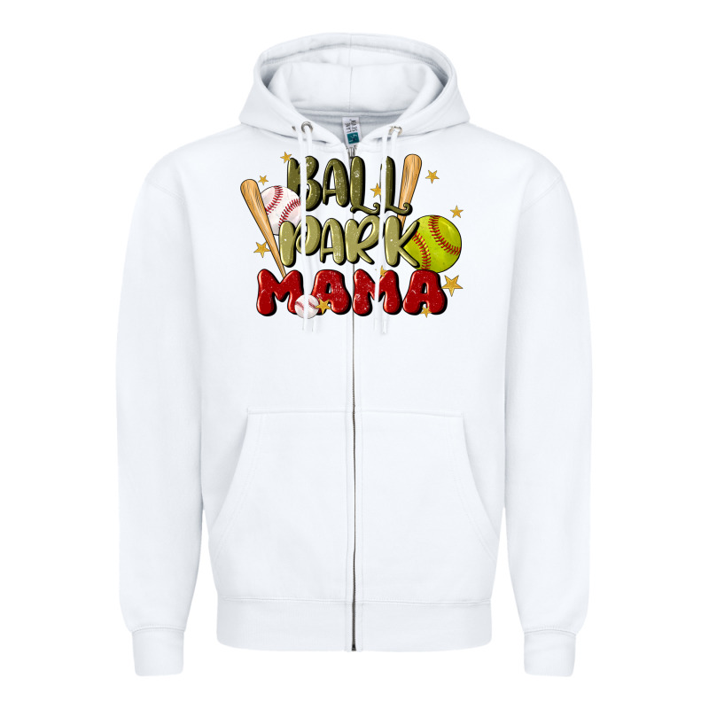 Ballpark Mama Zipper Hoodie by JahusDesignShop | Teevron