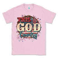 Bubblegum Pink This is god country 4th of july Classic Tee - CowGirlArtShop