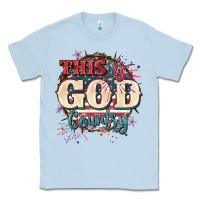 Dusty Blue This is god country 4th of july Classic Tee - CowGirlArtShop