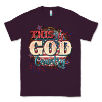 Plum This is god country 4th of july Classic Tee - CowGirlArtShop