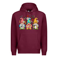 Burgundy crafter gnomies Premium Hoodie - NancyCooperArtShop