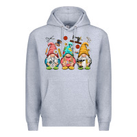 Heather Grey crafter gnomies Premium Hoodie - NancyCooperArtShop
