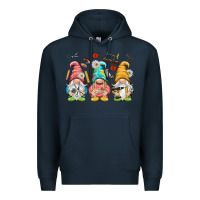 Navy crafter gnomies Premium Hoodie - NancyCooperArtShop