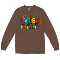 Chestnut autism stitch seeing the world differently Long Sleeve Tee - Zillion Design Studio