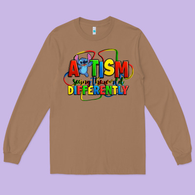 Autism Stitch Seeing The World Differently Long Sleeve Tee Designed By Zillion Design Studio