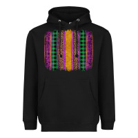 Black mardi gras western brush stroke Heavyweight Hoodie - Artiststas