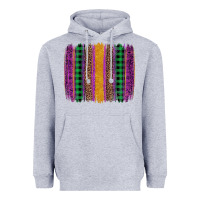 Heather Grey mardi gras western brush stroke Heavyweight Hoodie - Artiststas