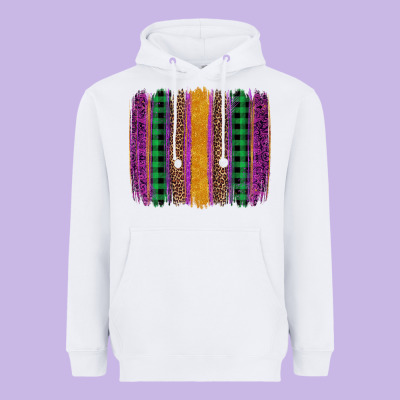 Mardi Gras Western Brush Stroke Heavyweight Hoodie Designed By Artiststas