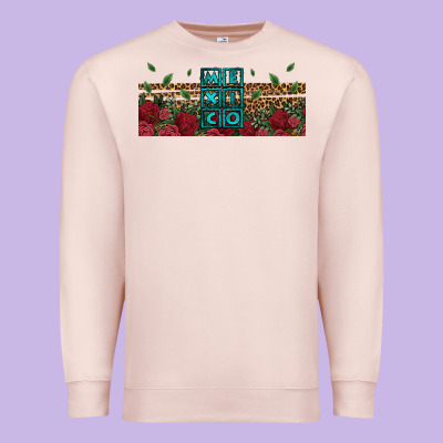 Mexico With Roses Premium Sweatshirt Designed By Jasminsmagicworld