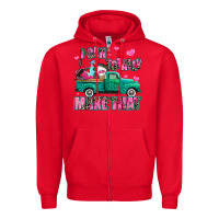 Red i can totally make that Zipper Hoodie - AdoDesignShop