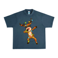 Midnight Navy dabbing deer Urban Heavy Tee - Zillion Design Studio
