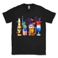 Black 4th of July American drinks Classic Tee - Neo Western