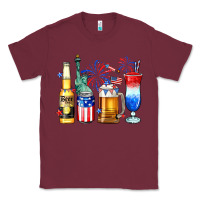 Burgundy 4th of July American drinks Classic Tee - Neo Western