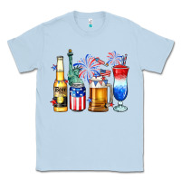 Dusty Blue 4th of July American drinks Classic Tee - Neo Western