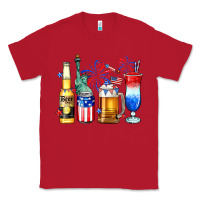 Red 4th of July American drinks Classic Tee - Neo Western