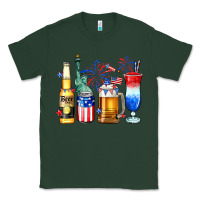 Sports Green 4th of July American drinks Classic Tee - Neo Western