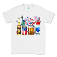 White 4th of July American drinks Classic Tee - Neo Western