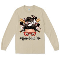Mushroom baseball life messy bun Long Sleeve Tee - Zillion Design Studio
