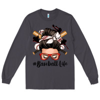 Smoke baseball life messy bun Long Sleeve Tee - Zillion Design Studio