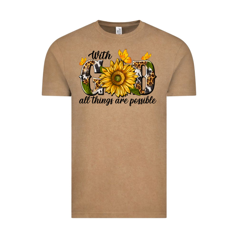With God All Things Are Possible Vintage Tee by texasbilliewilder | Teevron