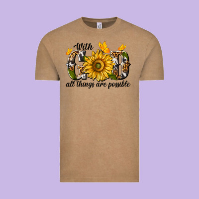 Vintage Tee with god all things are possible