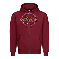 Burgundy strong important mom beautiful worthy loved Zipper Hoodie - JahusDesignShop