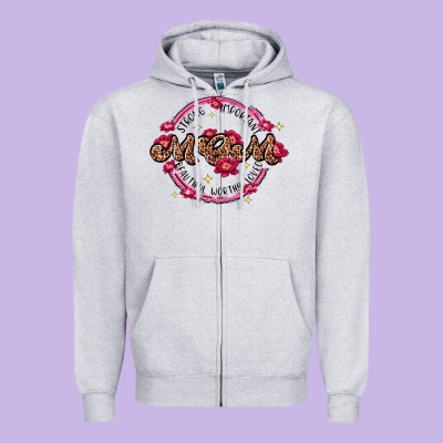 Strong Important Mom Beautiful Worthy Loved Zipper Hoodie Designed By Jahusdesignshop