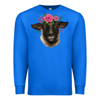 True Royal suffolk ewe sheep with floral headdress Premium Sweatshirt - BarkalooDesign
