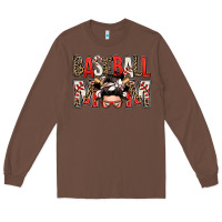 Chestnut baseball mom messy bun Long Sleeve Tee - Zillion Design Studio