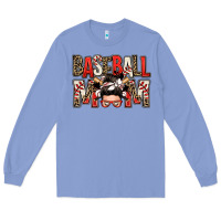 Colony Blue baseball mom messy bun Long Sleeve Tee - Zillion Design Studio
