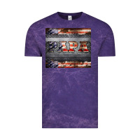Cloud Purple papa metal and american flag tumbler Vintage Tee - BarkalooDesign