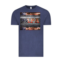 Vintage Denim papa metal and american flag tumbler Vintage Tee - BarkalooDesign