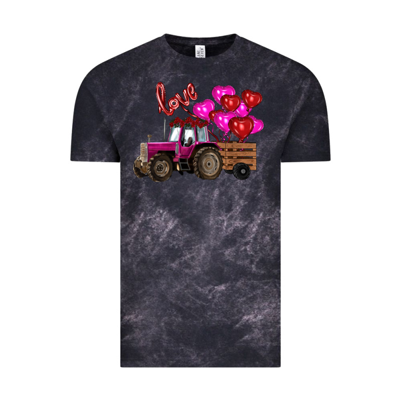 Valentine's Day Pink Tractor With Pin Heart Balloons Vintage Tee by RanaPortraitStore | Teevron